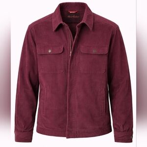 Robert Graham  Men's Maroon Corduroy Quilted  Jacket